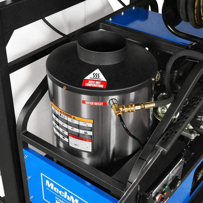 4000 PSI 4 GPM KOHLER E-Start Engine Hot Water Pressure Washer Skid Mounted with 245 Gal Tank,  HPW40KBT