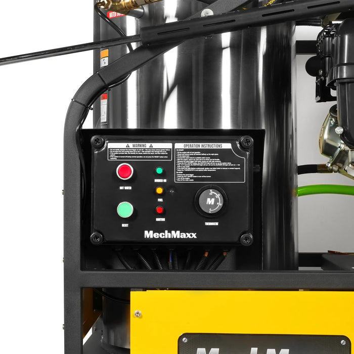 4000 PSI 4 GPM 15 HP ZONSEN E-Start Gas Engine Hot Water Pressure Washer Skid Mounted with 245 Gal Tank,  HPW40DBT