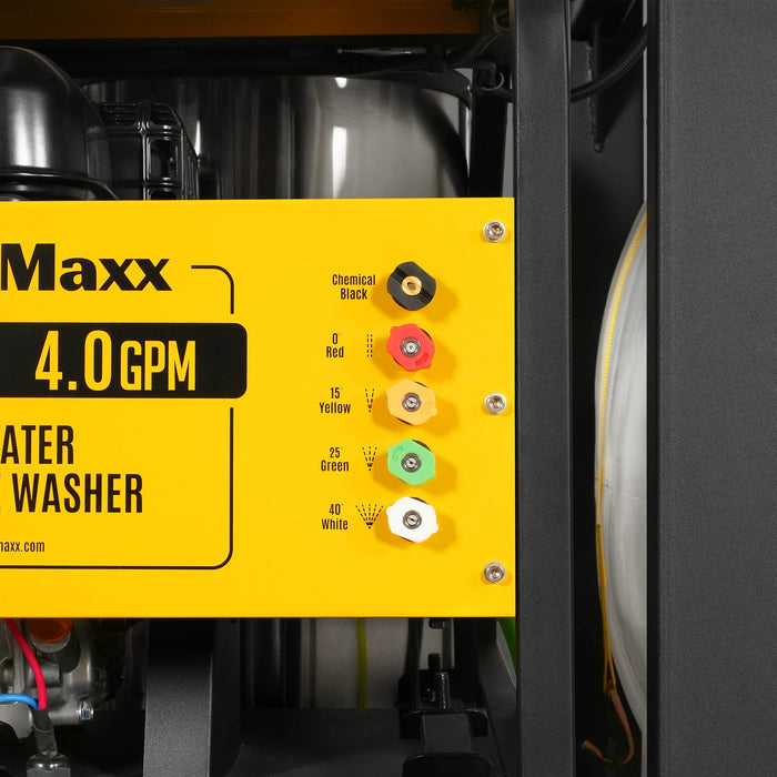 4000 PSI 4 GPM 15 HP ZONSEN E-Start Gas Engine Hot Water Pressure Washer Skid Mounted with 175 Gal Tank,  HPW40DT