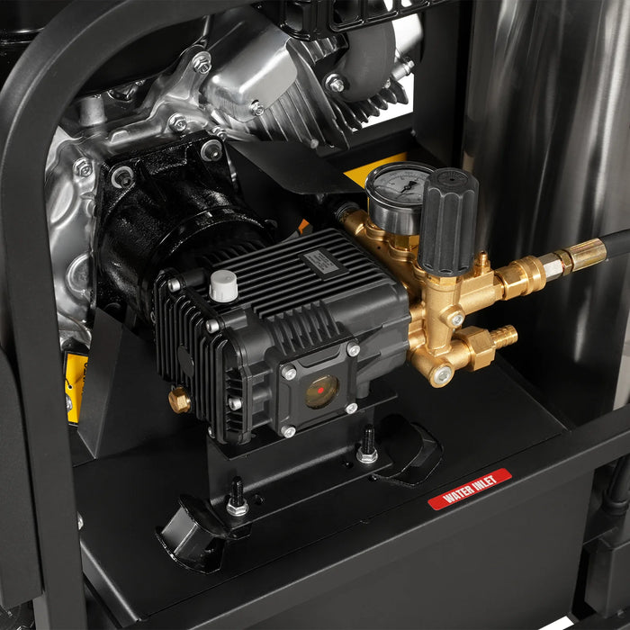 4000 PSI 4 GPM 15 HP ZONSEN E-Start Gas Engine Hot Water Pressure Washer with Hose Reel,  HPW40D