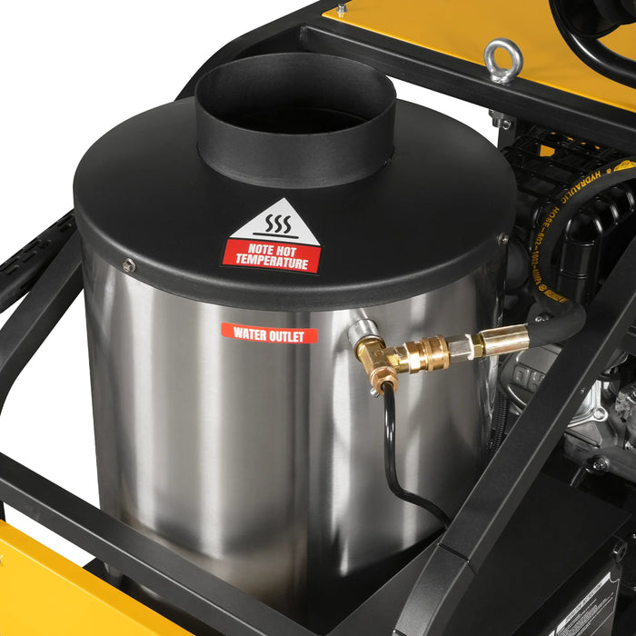 4000 PSI 4 GPM 15 HP ZONSEN E-Start Gas Engine Hot Water Pressure Washer with Hose Reel,  HPW40D
