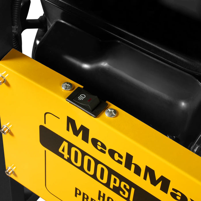 4000 PSI 4 GPM 15 HP ZONSEN E-Start Gas Engine Hot Water Pressure Washer Skid Mounted with 175 Gal Tank,  HPW40DT
