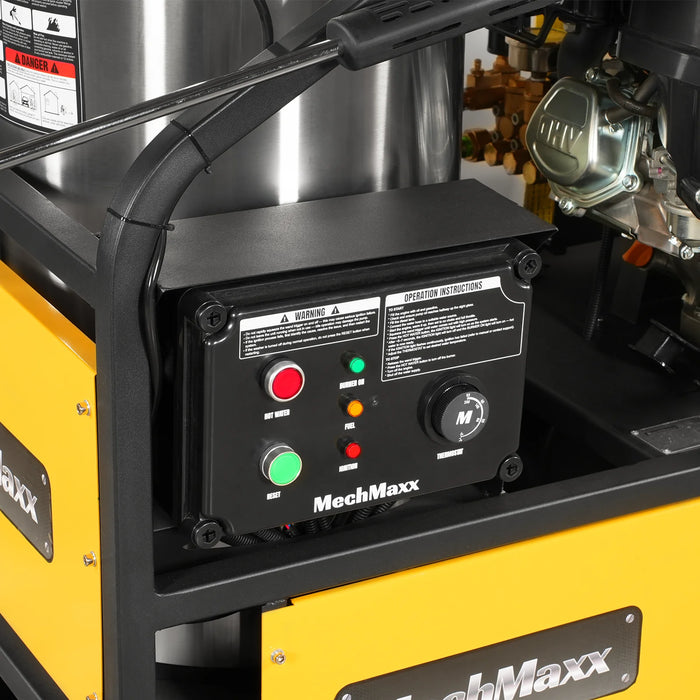 4000 PSI 4 GPM 15 HP ZONSEN E-Start Gas Engine Hot Water Pressure Washer Skid Mounted with 175 Gal Tank,  HPW40DT