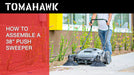 Tomahawk Power Commercial 38" Push Sweeper with Triple Power Brooms Concrete Vibrators - Close-Up
