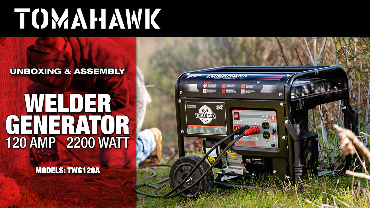 Tomahawk Power 120 Amp Engine Driven Welder Generator 2200 Watt 7 HP Gas Powered - Detail View 3
