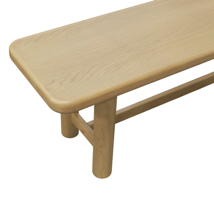 Alpine Furniture Cleo Hudson Dining Bench, Light Oak