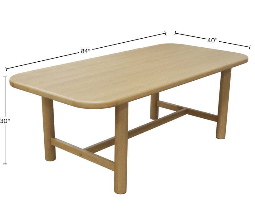 Alpine Furniture Cleo Hudson Dining Table, Light Oak