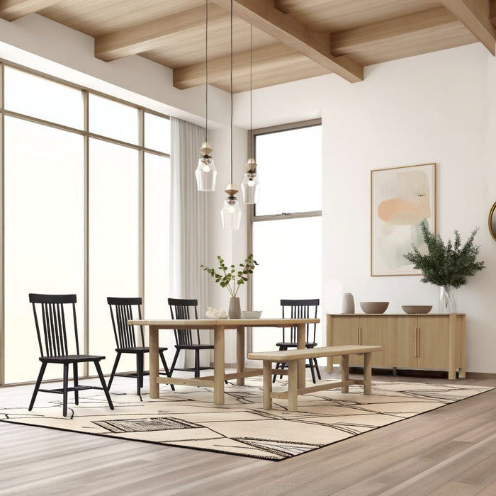 Alpine Furniture Cleo Hudson Dining Table, Light Oak