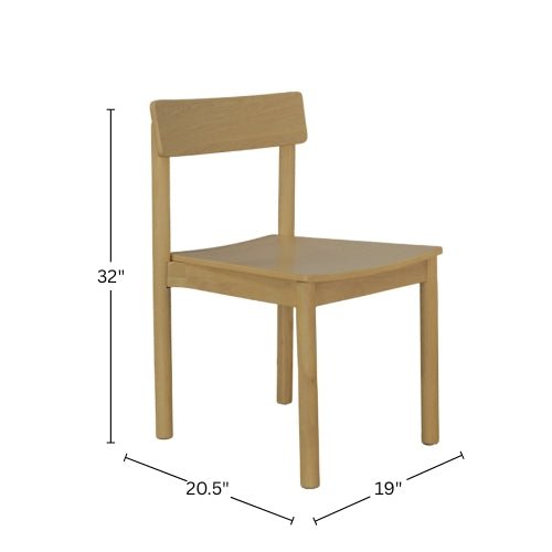 Alpine Furniture Cleo Hudson Side Chairs, Light Oak