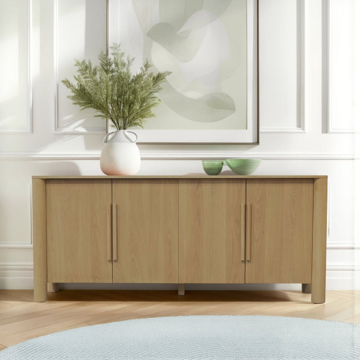 Alpine Furniture Cleo Hudson Sideboard, Light Oak