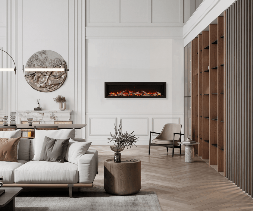 88" Electric Fireplace SYM-88-BESPOKE - side view