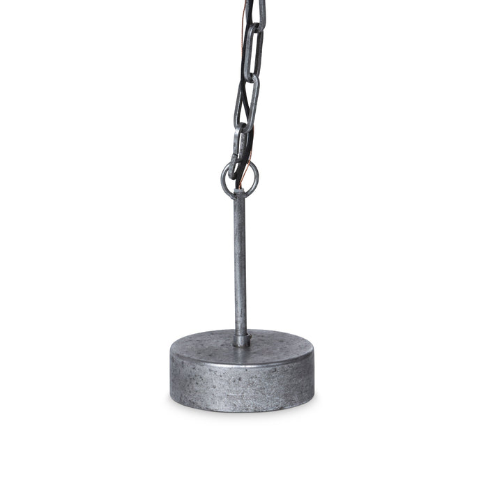 Park Hill Collection Monstera Vine Drum Light Fixture - Elegant Silver Iron Shade with Leaf Cutouts for Tropical Décor