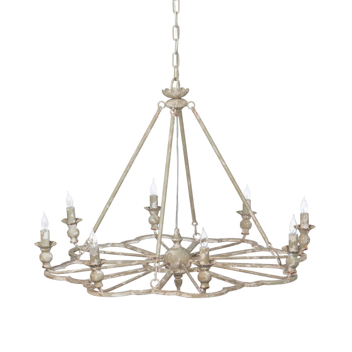 Park Hill Collection French Follie Chandelier - Ornate Iron Design, Stunning Decor, Perfect for Any Elegant Space