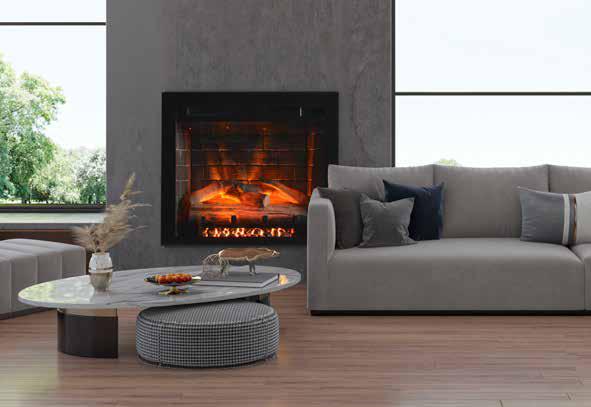 26" Electric Fireplace EF-123-3BKFI - side view