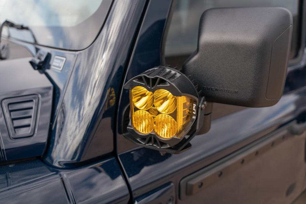 Rago Fabrication 2023-2026 INEOS Grenadier & Quartermaster Ditch Light Brackets – installed on vehicle, image 7 of 13