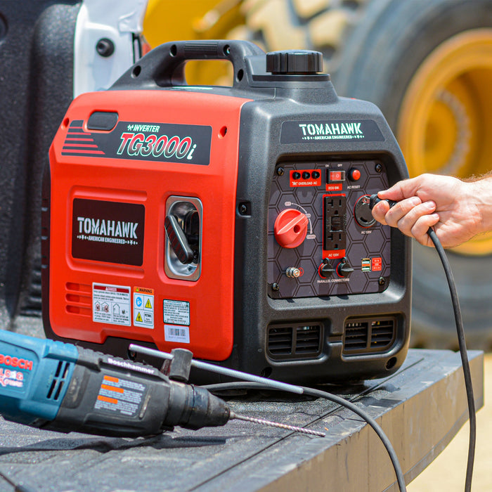 Tomahawk Power 3000 Watt Inverter Generator Super Quiet Portable Gas Power Professional Use - Alternate View