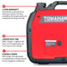 Tomahawk Power 3000 Watt Inverter Generator Super Quiet Portable Gas Power Professional Use - Product Image 5