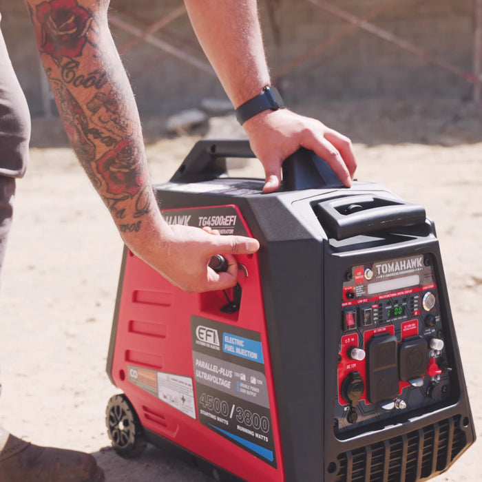 4500 Watt Inverter Generator Electronic Fuel Injection EFI Super Quiet Portable Gas Power Professional Use - side view
