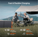 Jackery Explorer 600 v2 portable power station side profile with carry handle