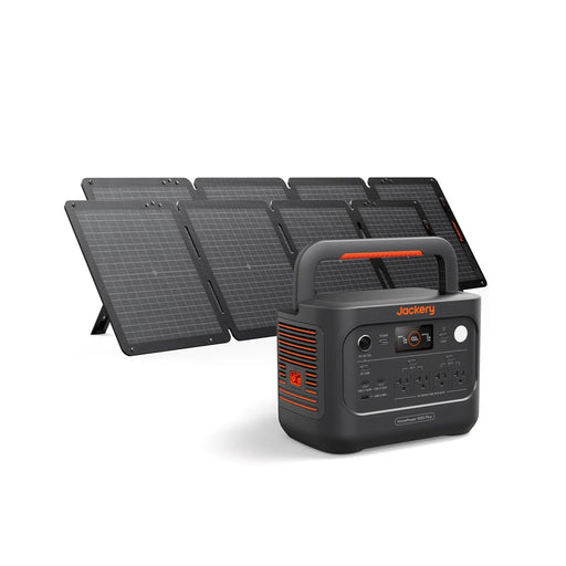 Jackery HomePower 1000 Plus v2 with two SolarSaga 100 Air solar panels