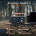 Jackery SolarSaga 100 Air bifacial solar panel unfolded charging the Explorer 600 v2