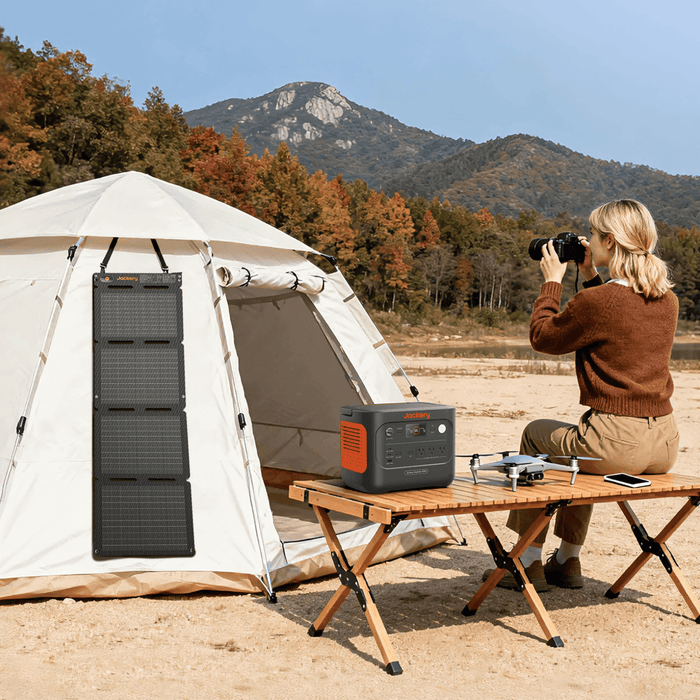 Jackery SolarSaga 40W Air solar panel folded book-sized