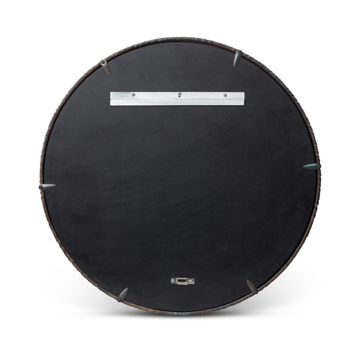 Park Hill Collection Scroll Framed Mirror in Natural Iron - Elegant Home Decor Piece for Stylish Reflections and Charm