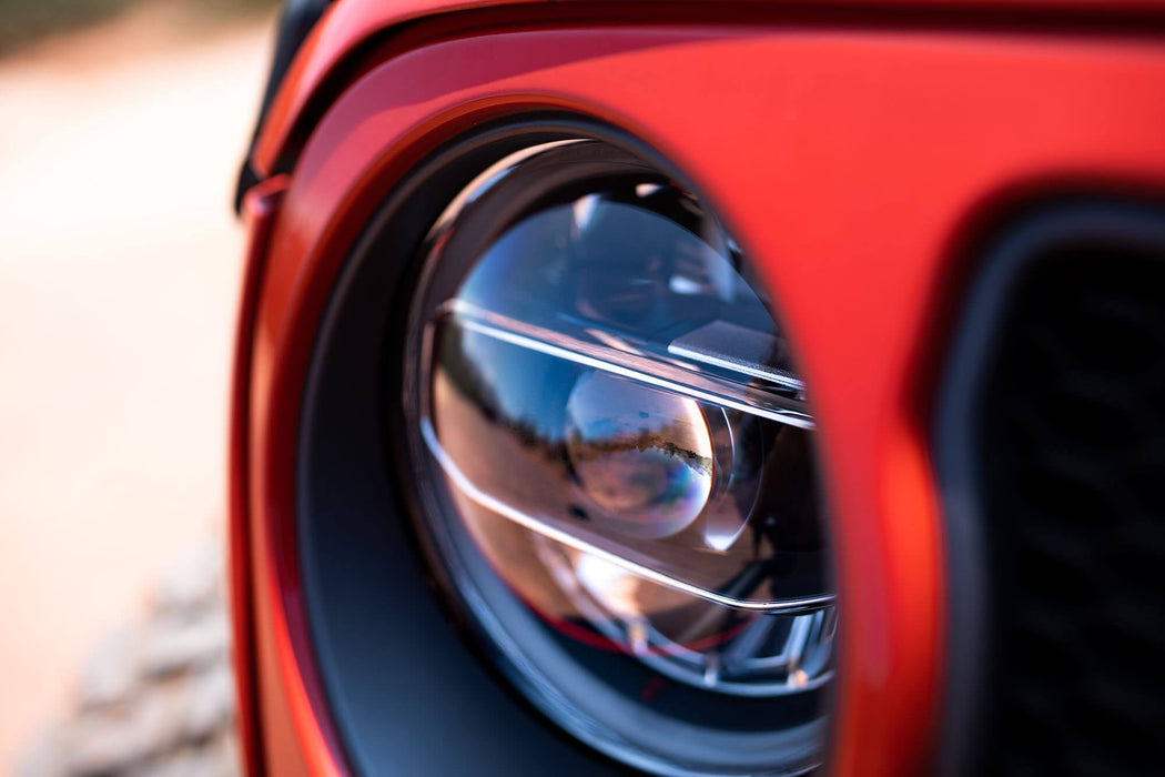 DV8 Offroad 2018-2026 Jeep Wrangler JL & Gladiator JT LED Headlights Chrome – image 9 of 16