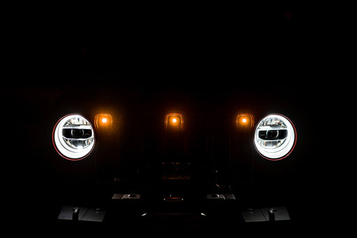 DV8 Offroad 2018-2023 Jeep Wrangler JL Amber Grille Lights – image 2 of 11