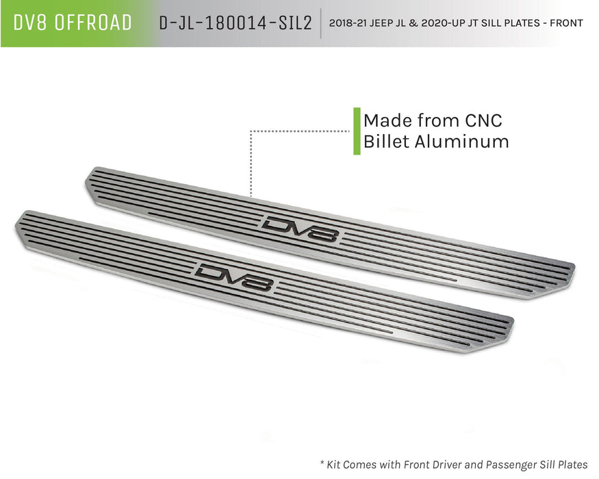 DV8 Offroad 2018-2026 Jeep Wrangler JL & Gladiator JT Sill Plates Front – image 8 of 9