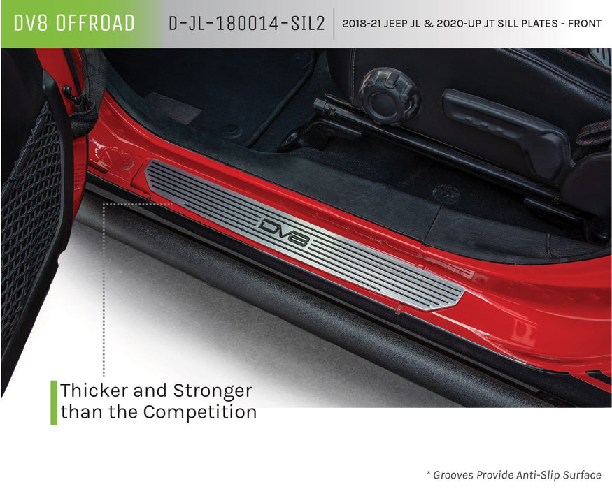 DV8 Offroad 2018-2026 Jeep Wrangler JL & Gladiator JT Sill Plates Front – image 9 of 9