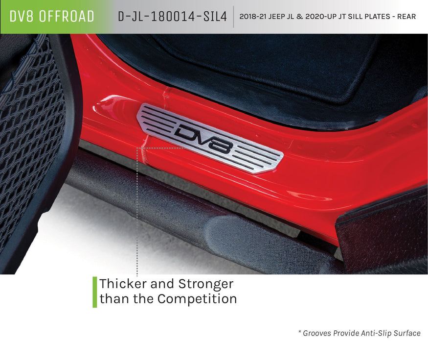 DV8 Offroad 2018-2026 Jeep Wrangler JL & Gladiator JT Sill Plates Rear – image 8 of 8