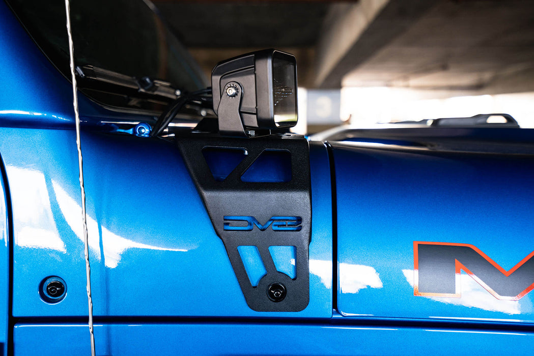 DV8 Offroad 2018-2026 Jeep Wrangler JL & Gladiator JT Dual Pod Light Mounts for Performance Hood – image 8 of 16