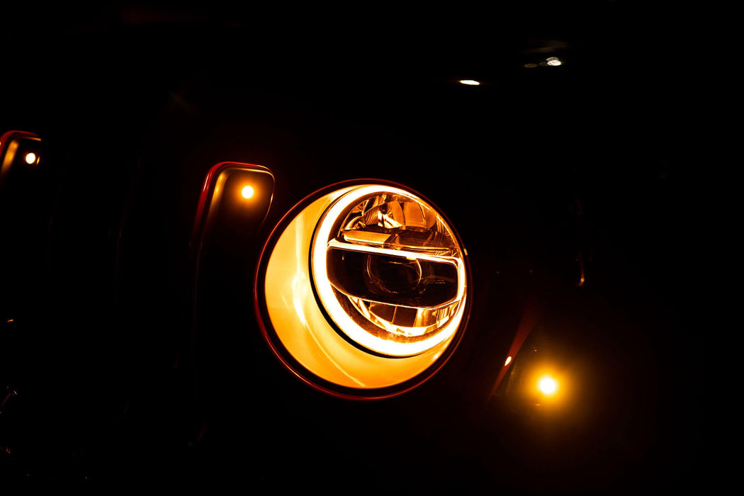 DV8 Offroad 2018-2026 Jeep Wrangler JL & Gladiator JT LED Headlights Chrome – image 12 of 16