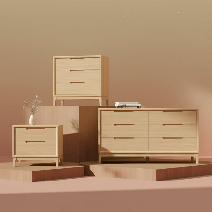 Alpine Furniture Cleo June Chest, Light Oak