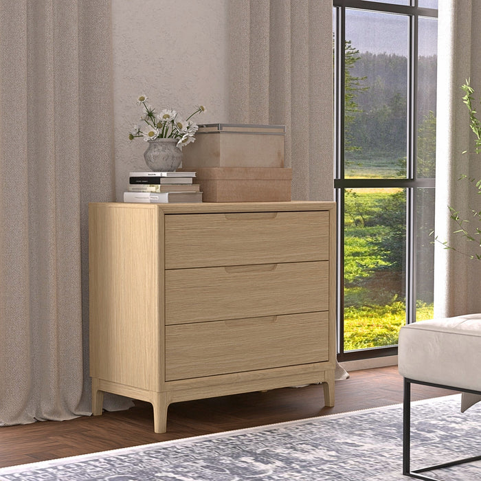 Alpine Furniture Cleo June Chest, Light Oak