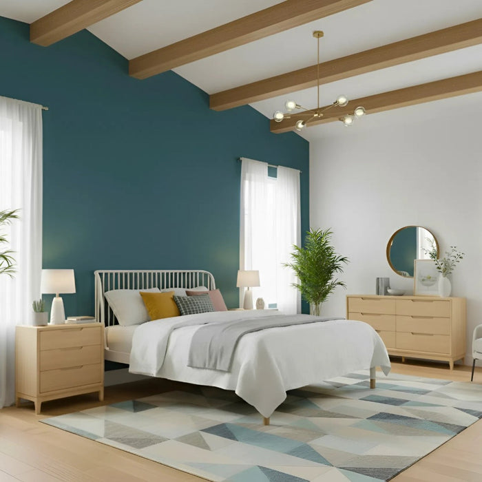 Alpine Furniture Cleo June Dresser, Light Oak