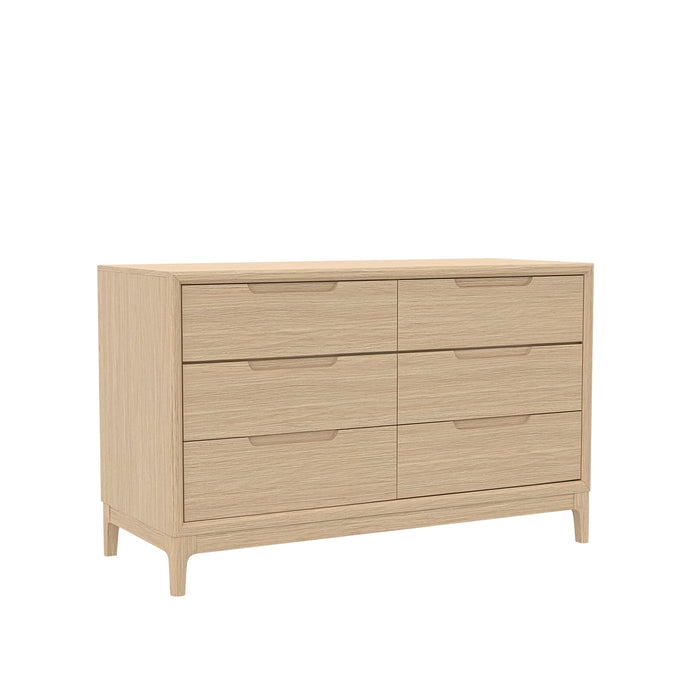 Alpine Furniture Cleo June Dresser, Light Oak
