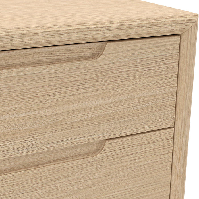 Alpine Furniture Cleo June Nightstand, Light Oak