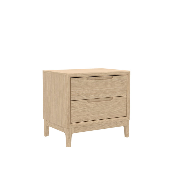 Alpine Furniture Cleo June Nightstand, Light Oak