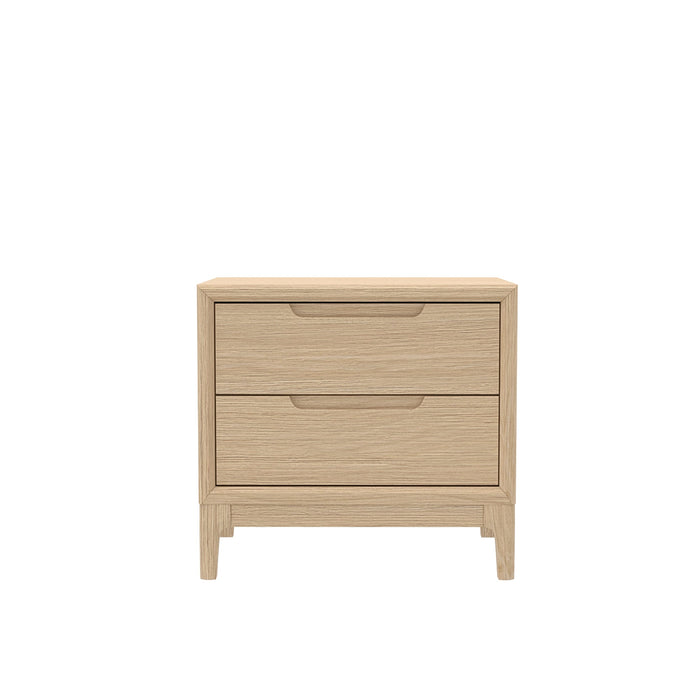 Alpine Furniture Cleo June Nightstand, Light Oak