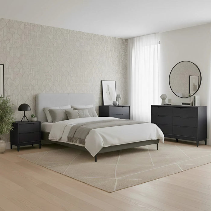 Alpine Furniture June Nightstand, Vintage Black