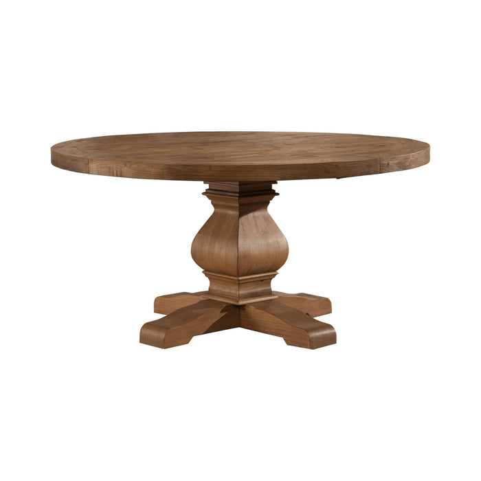 Alpine Furniture Kensington Round Dining Table, Reclaimed Natural