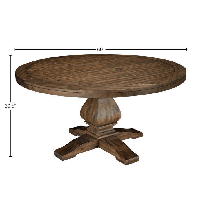 Alpine Furniture Kensington Round Dining Table, Walnut