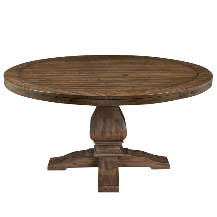 Alpine Furniture Kensington Round Dining Table, Walnut