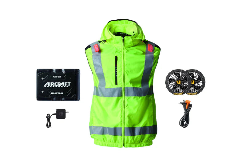 Tomahawk Power 24V Battery-Powered Fan-Cooled Safety Vest Hi-Vis Complete Cooling System - Main Product Image