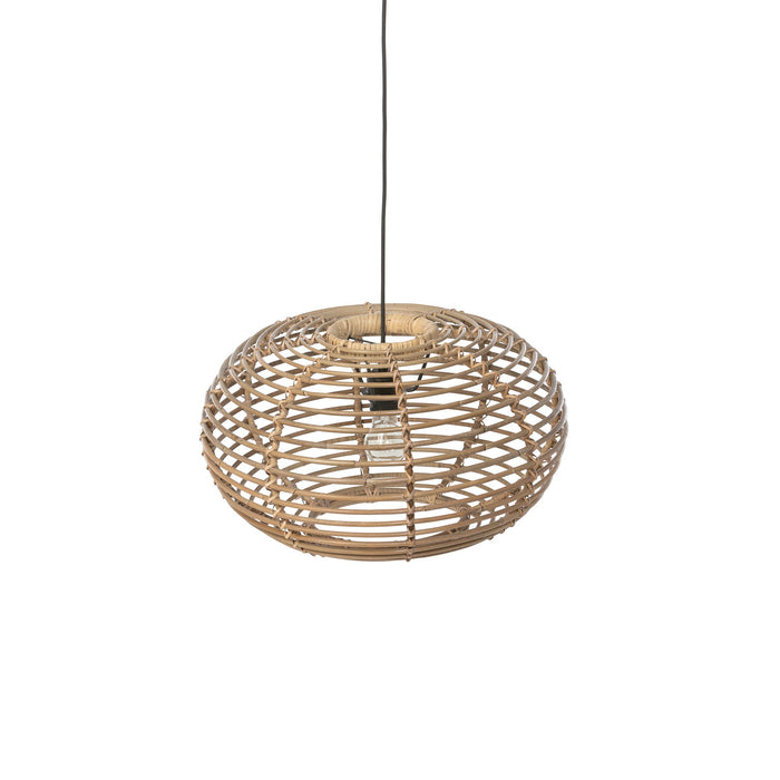Park Hill Collection Kailani Rattan Pendant Light – Stylish Natural Fiber Design with Metal Accents for Modern Spaces