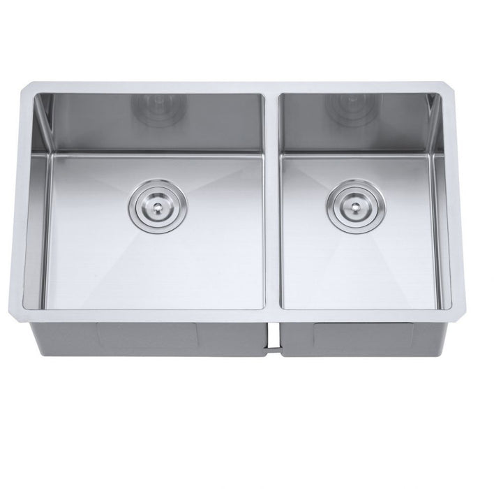 33" Double Bowl Under-Mount Sink - KS522