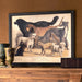 Park Hill Collection Domestic Dogs Framed Print - Large Distressed Black Artwork Showcasing... Home Decor - Side View