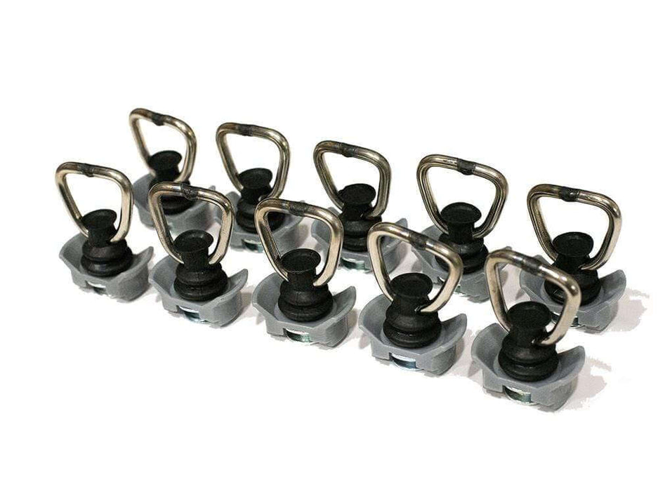 Flatline Van Co. Adventure Van L-Track Anchors with D-Ring Hooks - 10 Pack – image 1 of 4
